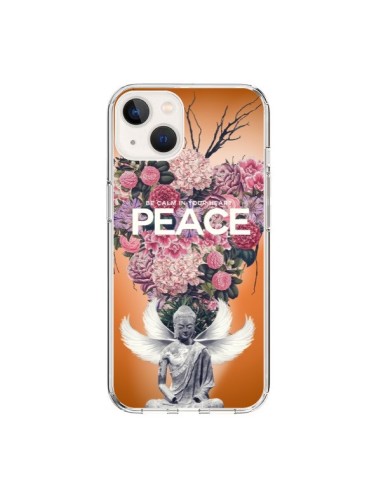 iPhone 15 Case Peace Flowers Buddha - Eleaxart