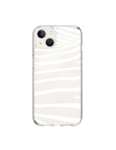 Cover iPhone 15 Zebra Bianco Trasparente - Project M