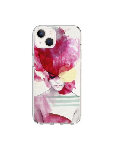 Cover iPhone 15 Bright Pink Ritratt Donna - Jenny Liz Rome