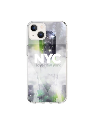 Cover iPhone 15 I Love New York City Grigio Verde - Javier Martinez