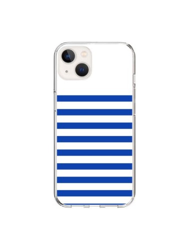 Coque iPhone 15 Mariniere Bleu - Jonathan Perez