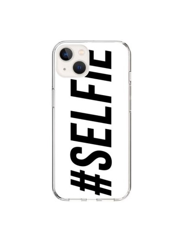 Cover iPhone 15 Hashtag Selfie Bianco Orizzontale - Jonathan Perez