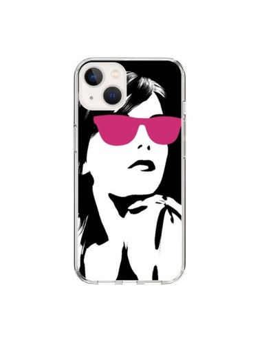 Cover iPhone 15 Ragazza Occhiali Rosa - Jonathan Perez