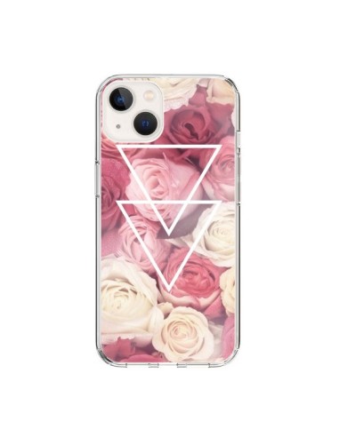 Cover iPhone 15 Rosa Triangoli Fiori - Jonathan Perez