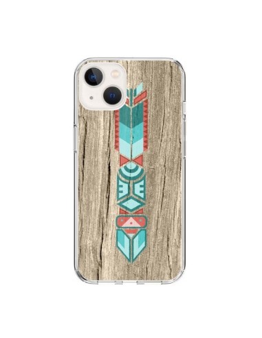 Cover iPhone 15 Totem Tribal Azteco Legno Wood - Jonathan Perez