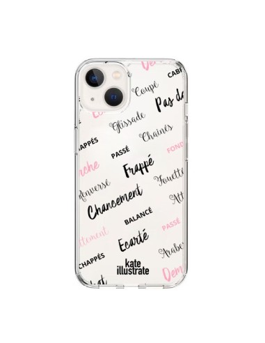 Cover iPhone 15 Ballerina Parole Trasparente - kateillustrate