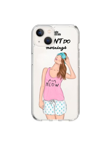 iPhone 15 Case I Don't Do Mornings Matin Clear - kateillustrate