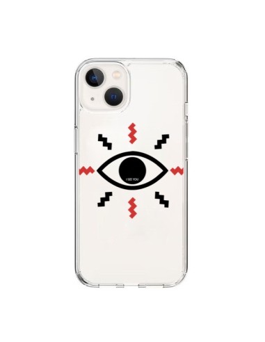 Cover iPhone 15 Eye I See You Occhio Trasparente - Koura-Rosy Kane