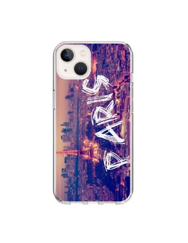 Coque iPhone 15 Paris Tour Eiffel Tower Nuit - Laetitia