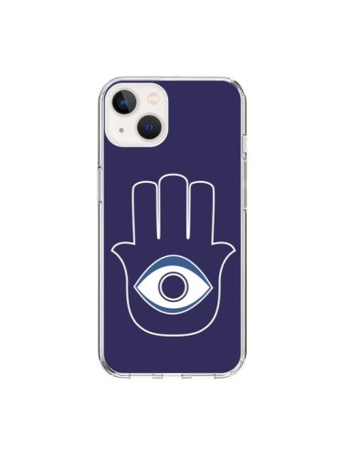 Cover iPhone 15 Mano di Fatima Occhio Blu - Laetitia