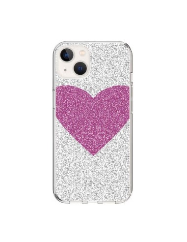 Cover iPhone 15 Cuore Rosa Argento Amore - Mary Nesrala