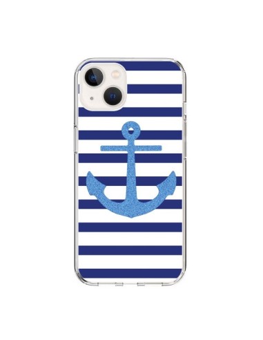 Cover iPhone 15 Ancora Marina Voile Navy Blue - Mary Nesrala