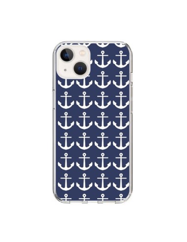 Cover iPhone 15 Ancre Marin Blu Anchors Navy - Mary Nesrala