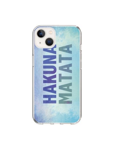 Coque iPhone 15 Hakuna Matata Roi Lion Bleu - Mary Nesrala