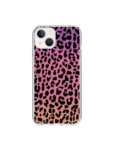 Cover iPhone 15 Leopardo Hot Rosa Corallo - Mary Nesrala