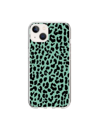 Cover iPhone 15 Leopardo Verde Menta Neon - Mary Nesrala