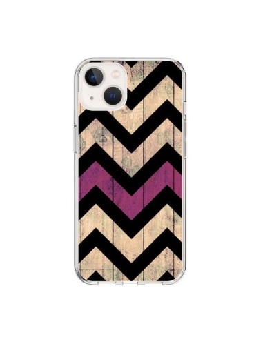 Cover iPhone 15 Chevron Vintage Legno Wood - Mary Nesrala