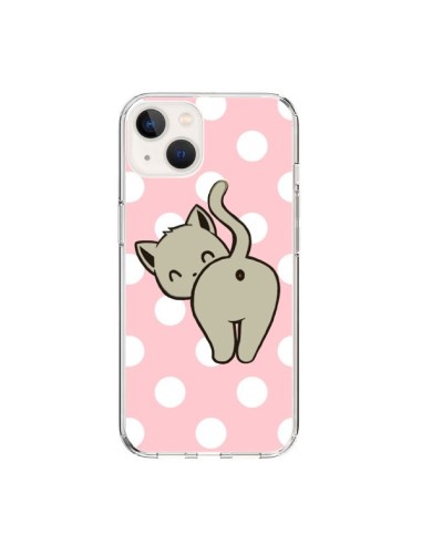 Cover iPhone 15 Gatto Gattoon Pois - Maryline Cazenave