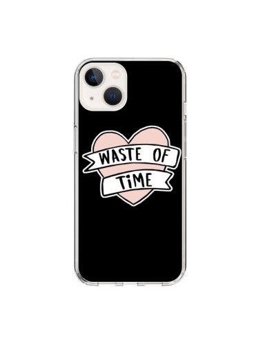 Coque iPhone 15 Waste of Time Coeur - Maryline Cazenave