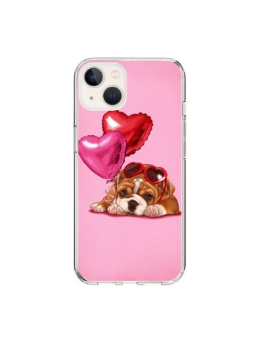 Cover iPhone 15 Cane Occhiali Coeur Palloncini - Maryline Cazenave