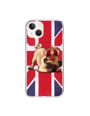 Cover iPhone 15 Cane Inglese UK British Queen King Roi Reine - Maryline Cazenave