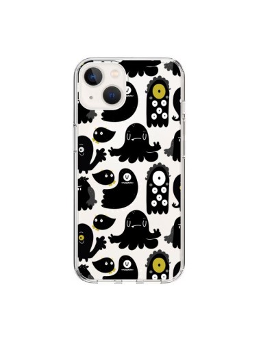 Cover iPhone 15 Monsters Pattern Mostri Trasparente - Maria Jose Da Luz