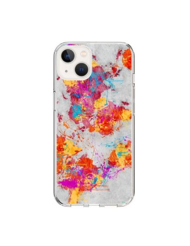 Cover iPhone 15 Terre Mappa Monde Mother Earth Crying - Maximilian San