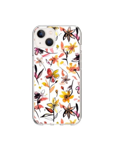 Coque iPhone 15 Ink Bleeding Dots Pink - Ninola Design