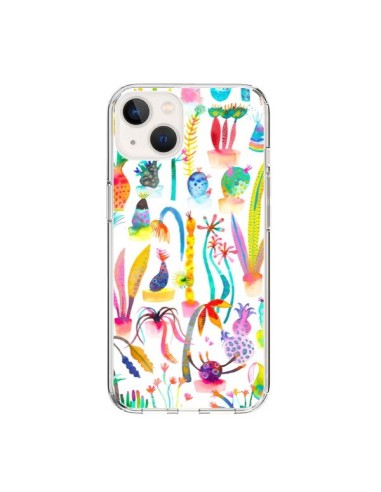 Coque iPhone 15 Little Textured Dots White - Ninola Design