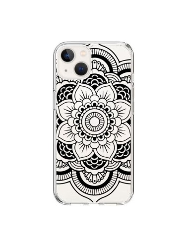 Cover iPhone 15 Mandala Nero Azteco Trasparente - Nico