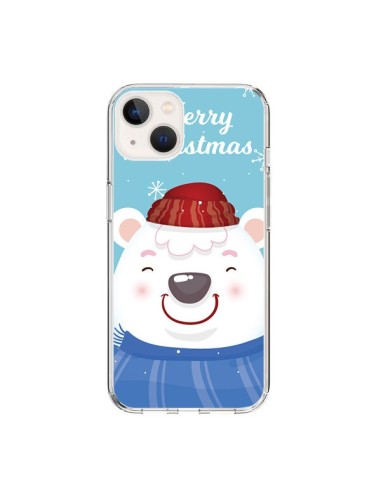 Cover iPhone 15 Orso Bianco di Natale Merry Christmas - Nico