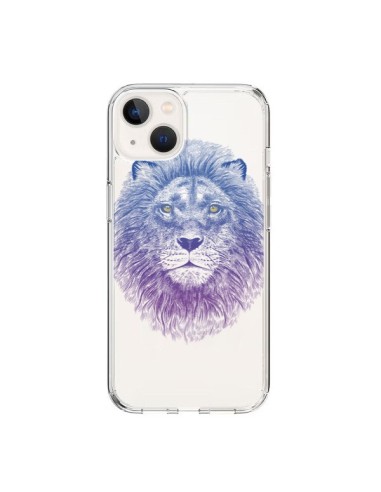 Coque iPhone 15 Lion Animal Transparente - Rachel Caldwell