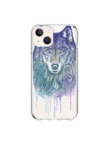 Cover iPhone 15 Lupo Animale Trasparente - Rachel Caldwell