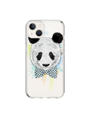 Cover iPhone 15 Panda Papillon Trasparente - Rachel Caldwell