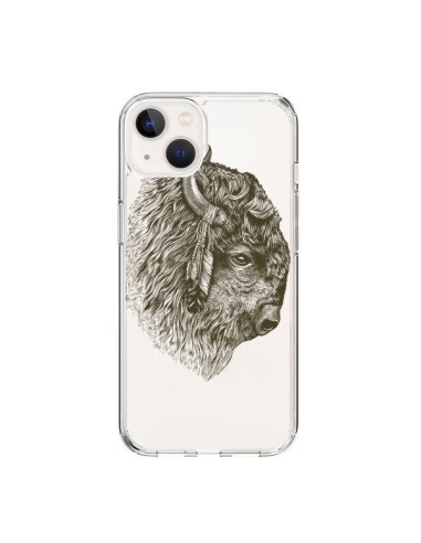 Cover iPhone 15 Bufalo Bisonte Trasparente - Rachel Caldwell