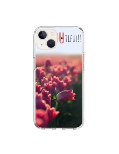 Cover iPhone 15 Be you Tiful Tulipani - R Delean