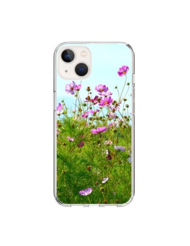 Coque iPhone 15 Fleurs Roses Champ - R Delean