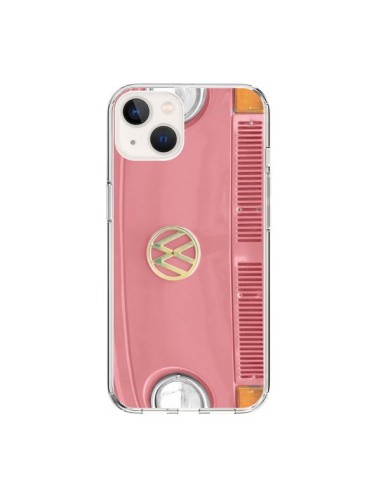 Cover iPhone 15 Groovy Van Hippie VW Rosa - R Delean