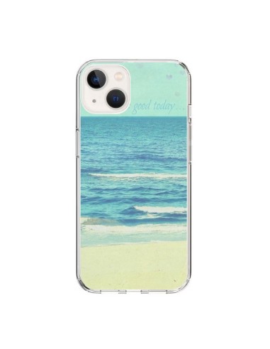 Coque iPhone 15 Life good day Mer Ocean Sable Plage Paysage - R Delean