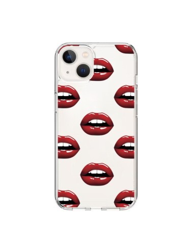 Cover iPhone 15 Labbra Rosso Trasparente - Yohan B.