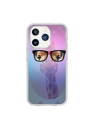 Coque iPhone 15 Pro Girafe Geek à Lunettes - Aurelie Scour