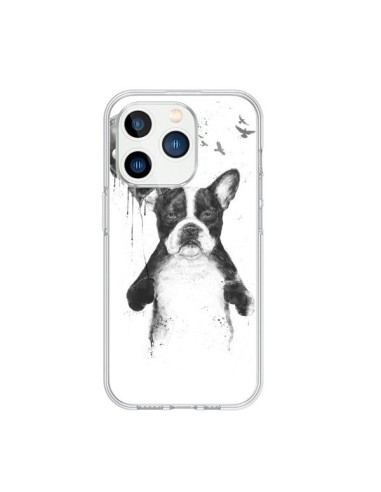 Coque iPhone 15 Pro Lover Bulldog Chien Dog My Heart Goes Boom - Balazs Solti