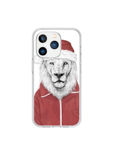 Cover iPhone 15 Pro Babbo Natale Leone - Balazs Solti