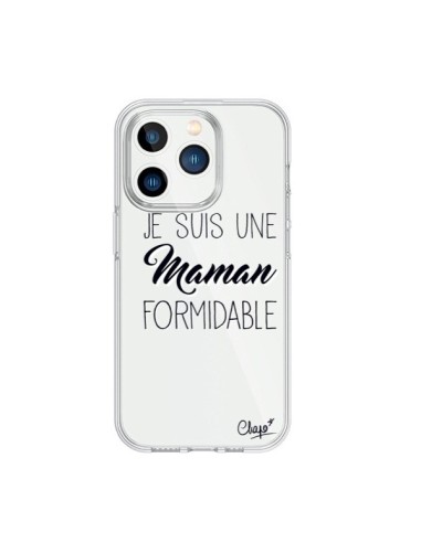 Cover iPhone 15 Pro Sono una Mamma Formidabile Trasparente - Chapo