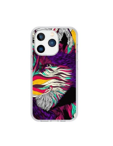 Cover iPhone 15 Pro Husky Cane-Lupo Colorato  - Danny Ivan