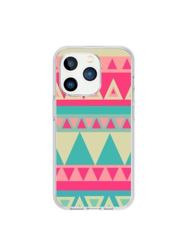 Cover iPhone 15 Pro Azteco Rosa Verde - Eleaxart