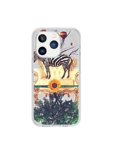 Coque iPhone 15 Pro Zebre The World - Eleaxart