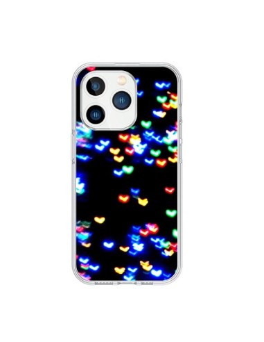 Coque iPhone 15 Pro Heart Coeurs Muticolores - Léa Clément