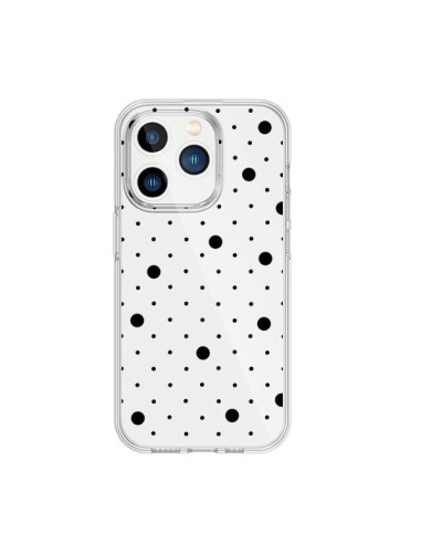 Cover iPhone 15 Pro Punti Nero Trasparente - Project M