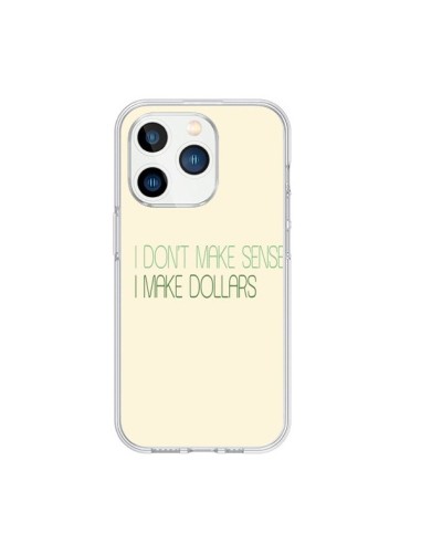 Coque iPhone 15 Pro I don't make sense, I make Dollars, beige - Shop Gasoline